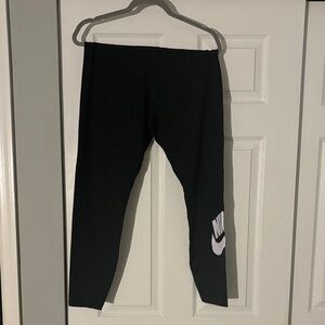 Nike Black Leggings with White Logo